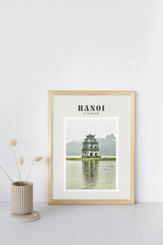Hanoi Vietnam Print | Travel Photography Postcard Style Poster
