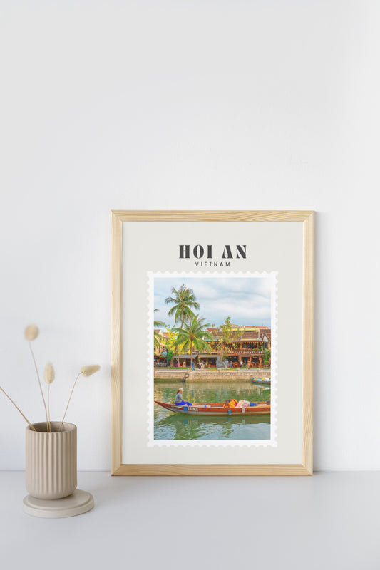 Hoi An Vietnam Print | Travel Photography Postcard Style Poster