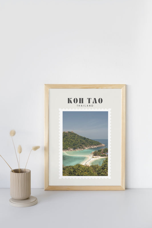 Koh Tao Thailand Print | Travel Photography Postcard Style Poster