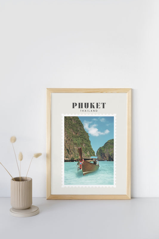 Phuket Thailand Print | Travel Photography Postcard Style Poster