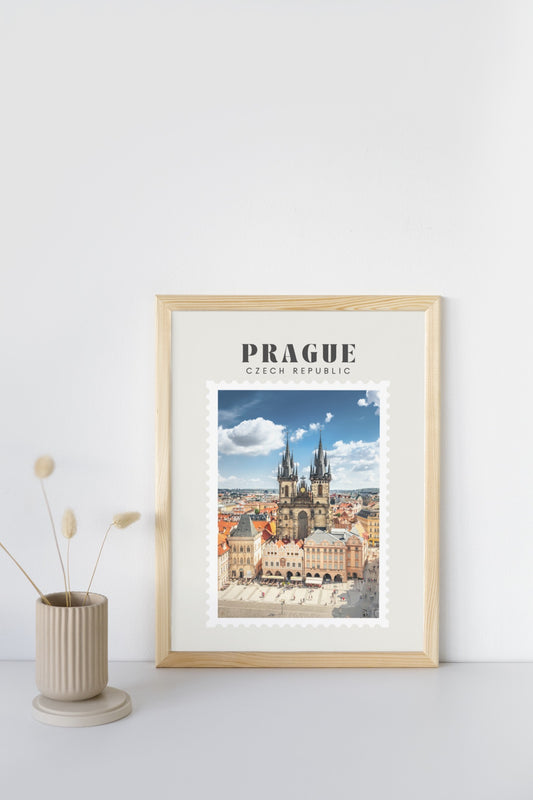 Prague Czech Republic Print | Travel Photography Postcard Style Poster